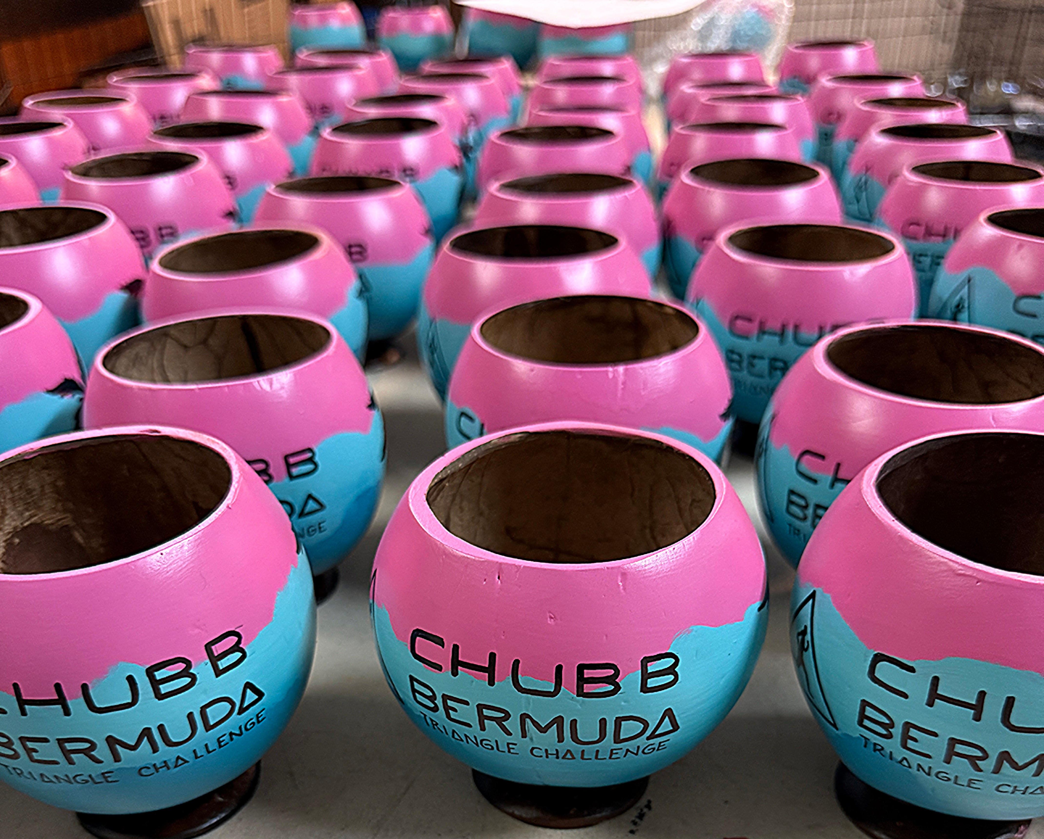 Race Winner Award painted coconut cups