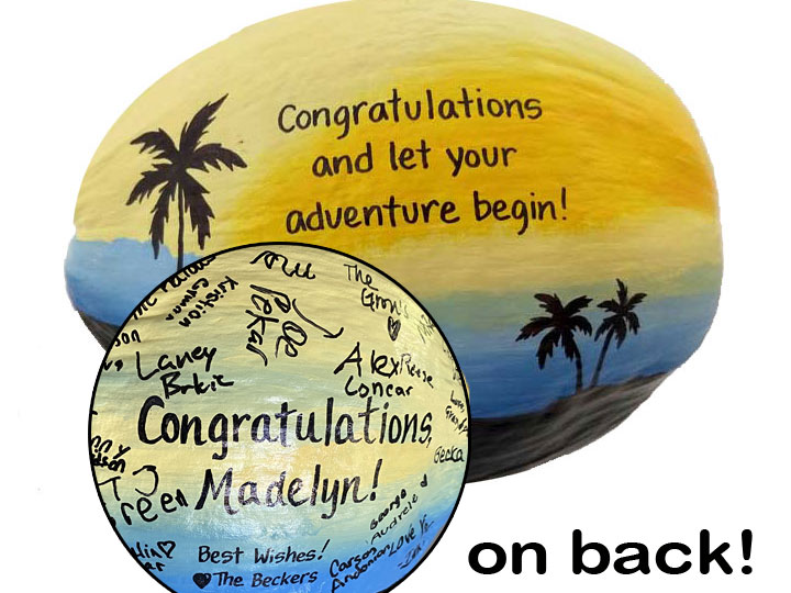 Painted coconuts graduation gift ideas