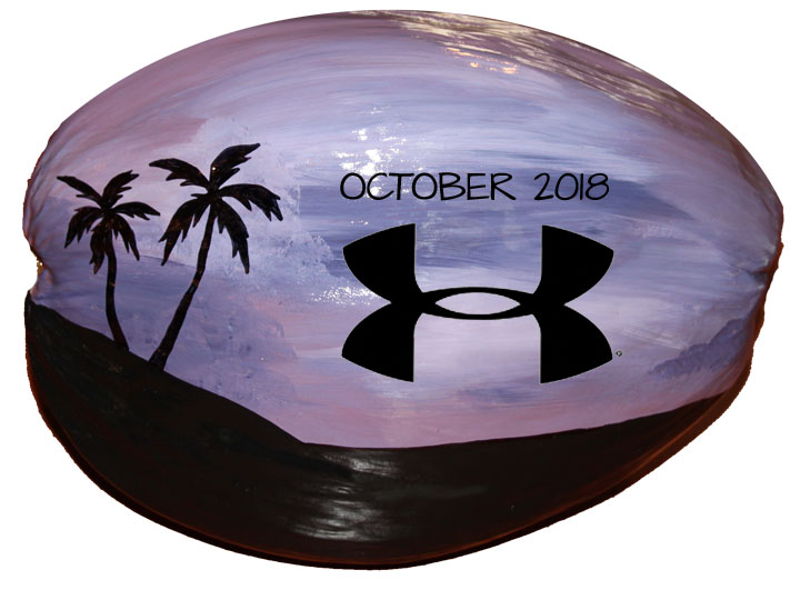 Upcycled painted coconuts make unique and fun Incentive Gift Ideas